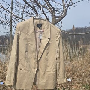 J. Crew Women's Beige Single-Button Blazer